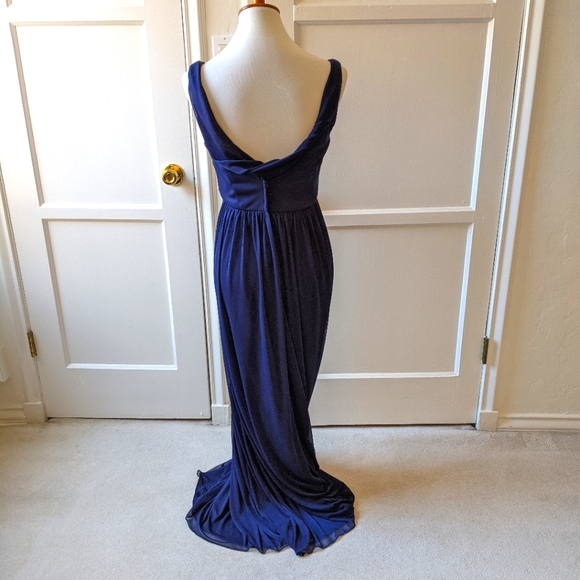 David's Bridal navy blue dress Size 8 - Picture 4 of 11